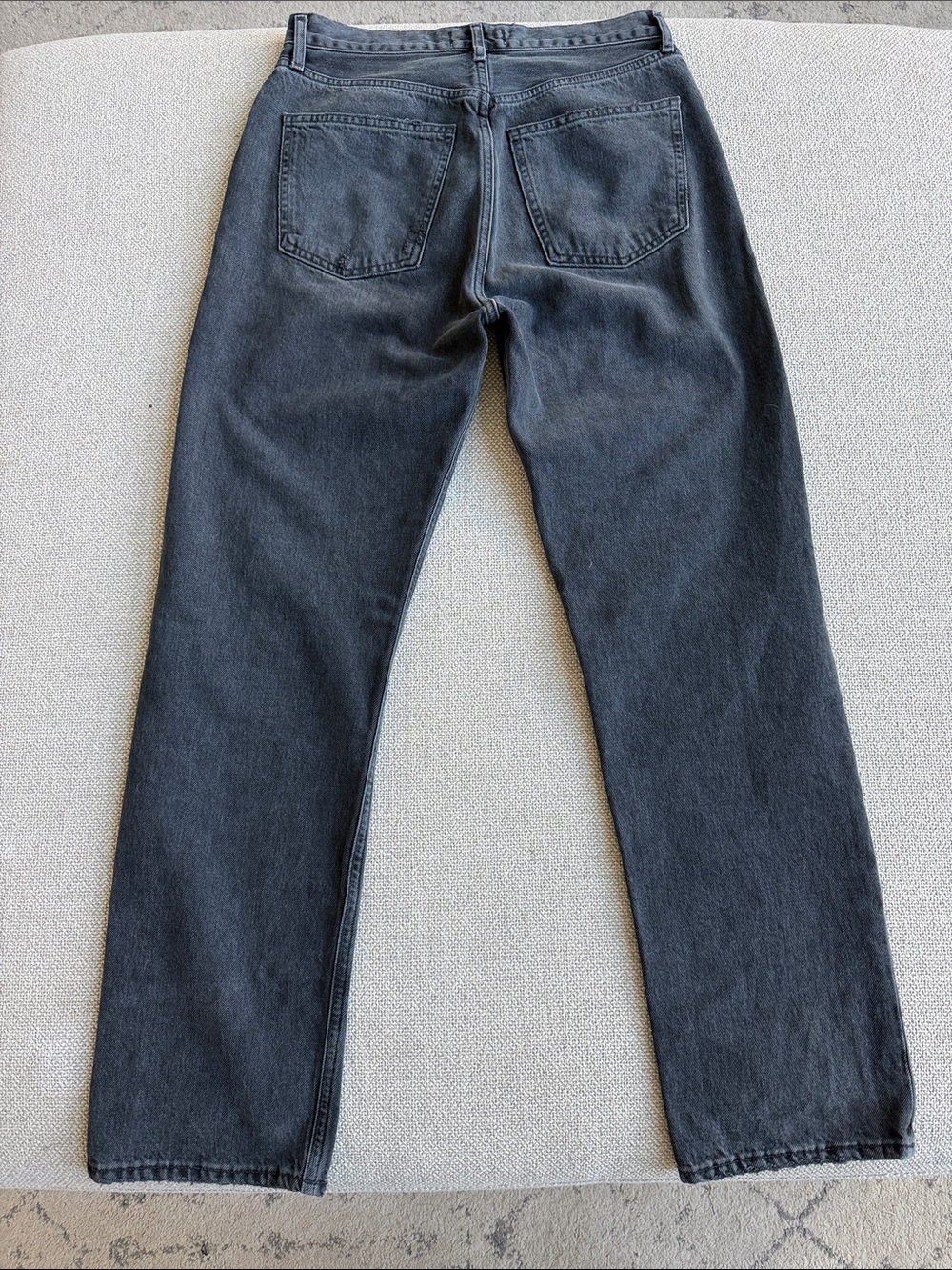 AGOLDE 90s Pinch Waist High Rise Straight Jeans Howl Distressed Black 27 - Picture 8 of 8